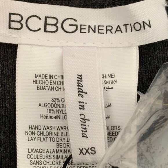 BCBGeneration Knit Skirt Women XXS Wrap Asymmetrical Pull-on Charcoal - Picture 7 of 7